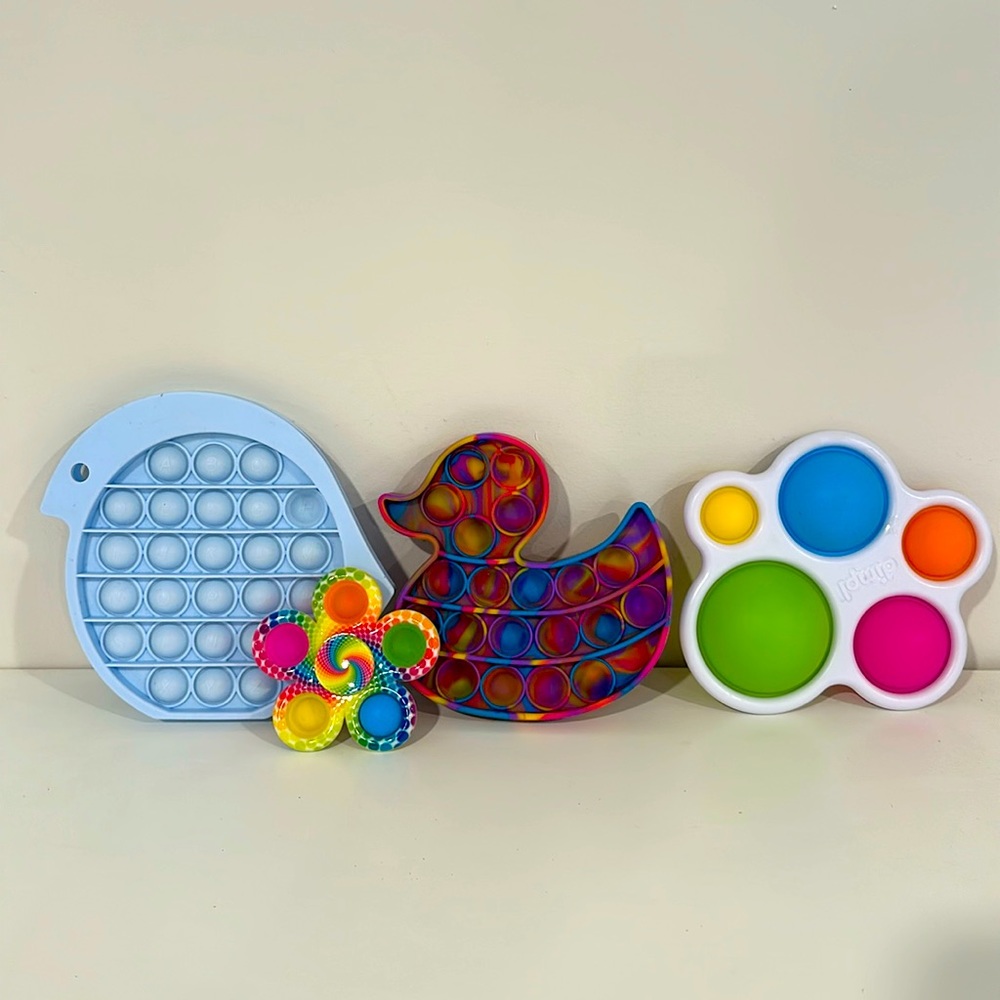Easter Spring Pop It Bubble Pop Fidget Toys - Set of 4